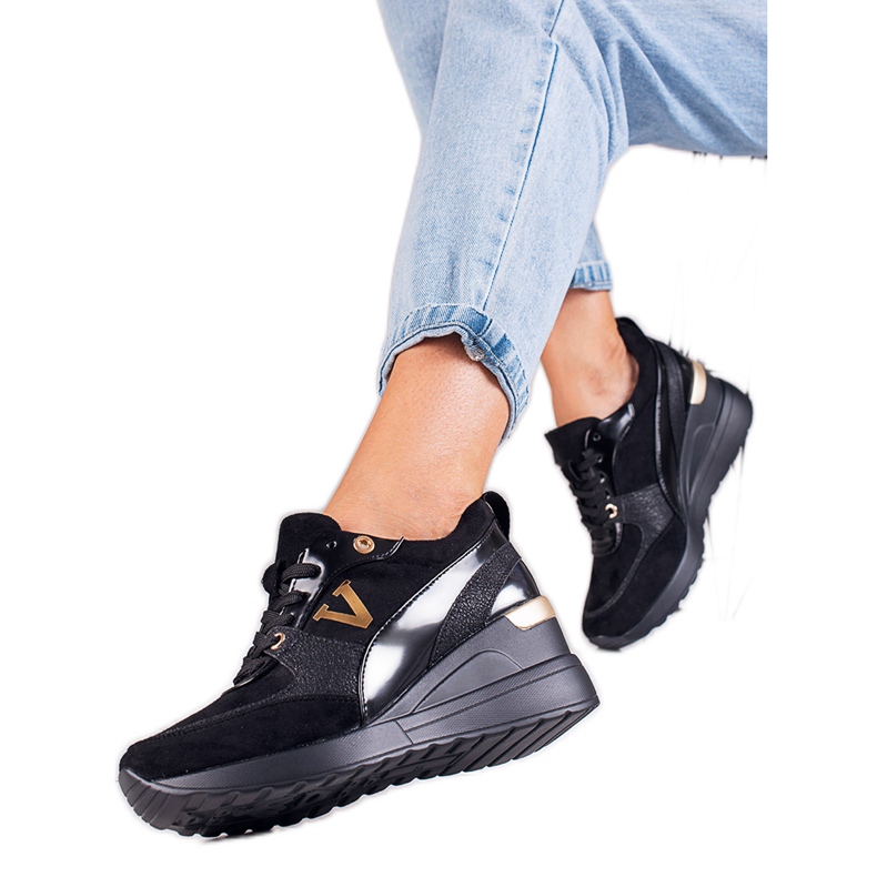 Vinceza Tenisi cu pană Potocki de damă de culoare neagră negru