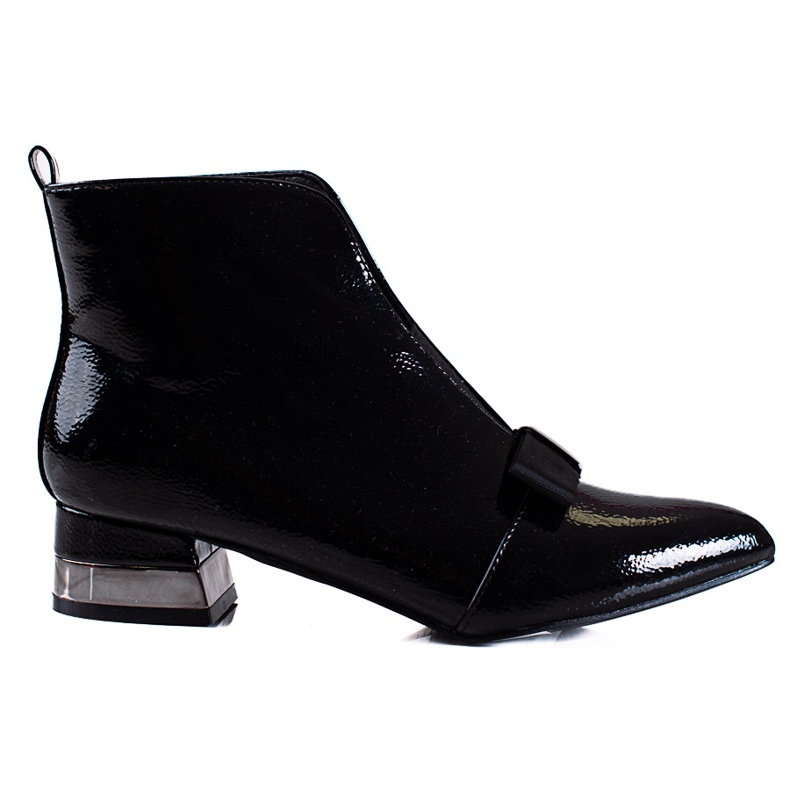 T.Sokolski Cizme elegante de dama Sokolski lacuite negru