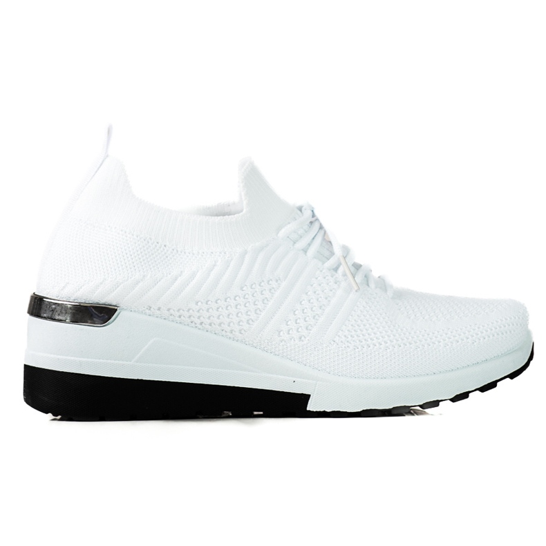 SHELOVET Tenisi albi de damă pe pană