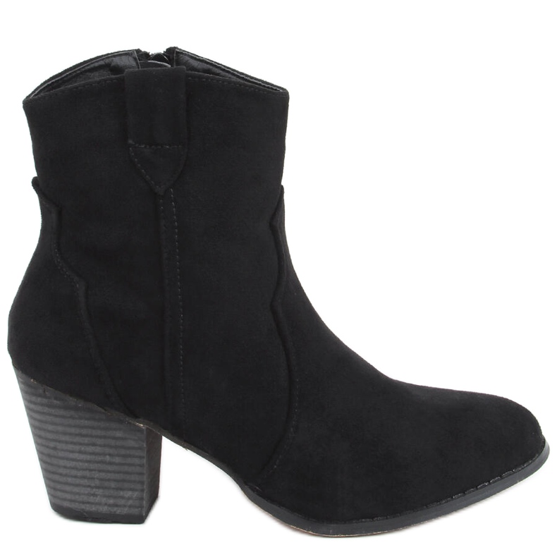 Cizme de cowboy Seed Black cu toc înalt negru