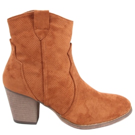 Cizme de cowboy cu toc înalt de la Seed Camel maro Cizme de cowboy cu toc înalt de la Seed Camel maro