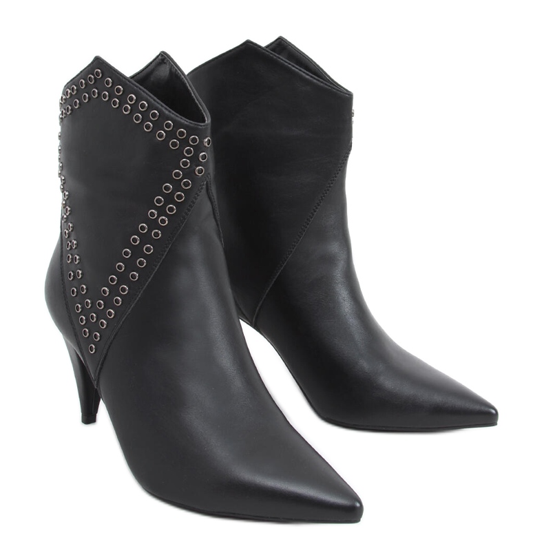 Cizme Girme Black cu toc inalt negru Cizme Girme Black cu toc inalt negru