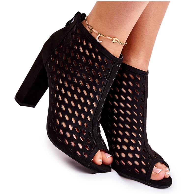 WT1 Cizme ajurate de piele intoarsa neagra de la Jenissa negru WT1 Cizme ajurate de piele intoarsa neagra de la Jenissa negru