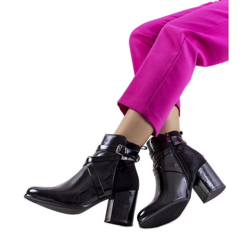 Cizme negre Mossley lacuite negru Cizme negre Mossley lacuite negru