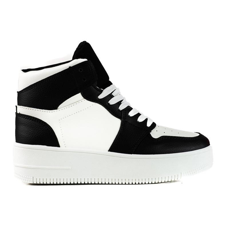 Tenisi de damă înalți Shelovet alb-negru