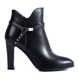 Cizme clasice de dama Shelovet negre cu toc inalt negru Cizme clasice de dama Shelovet negre cu toc inalt negru