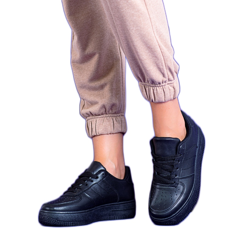 Pantofi sport de dama de culoare neagra pe platforma Shelovet negru