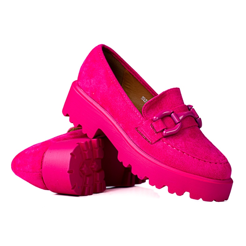 Mocasini de dama la moda pe platforma Vinceza fucsia roz Mocasini de dama la moda pe platforma Vinceza fucsia roz