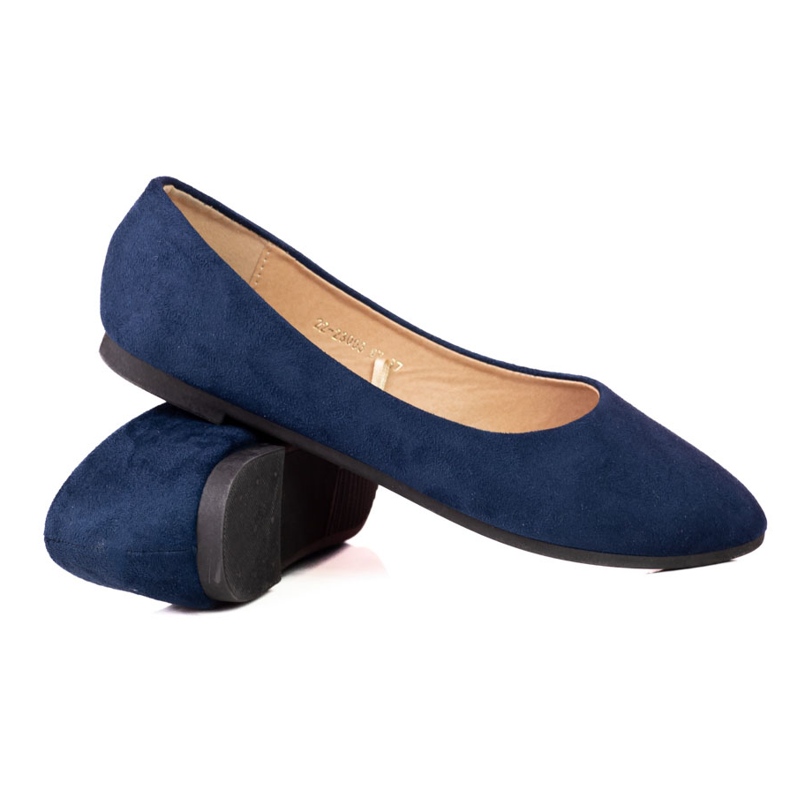 W. Potocki Balerini Potocki dama bleumarin din piele intoarsa ecologica albastru W. Potocki Balerini Potocki dama bleumarin din piele intoarsa ecologica albastru