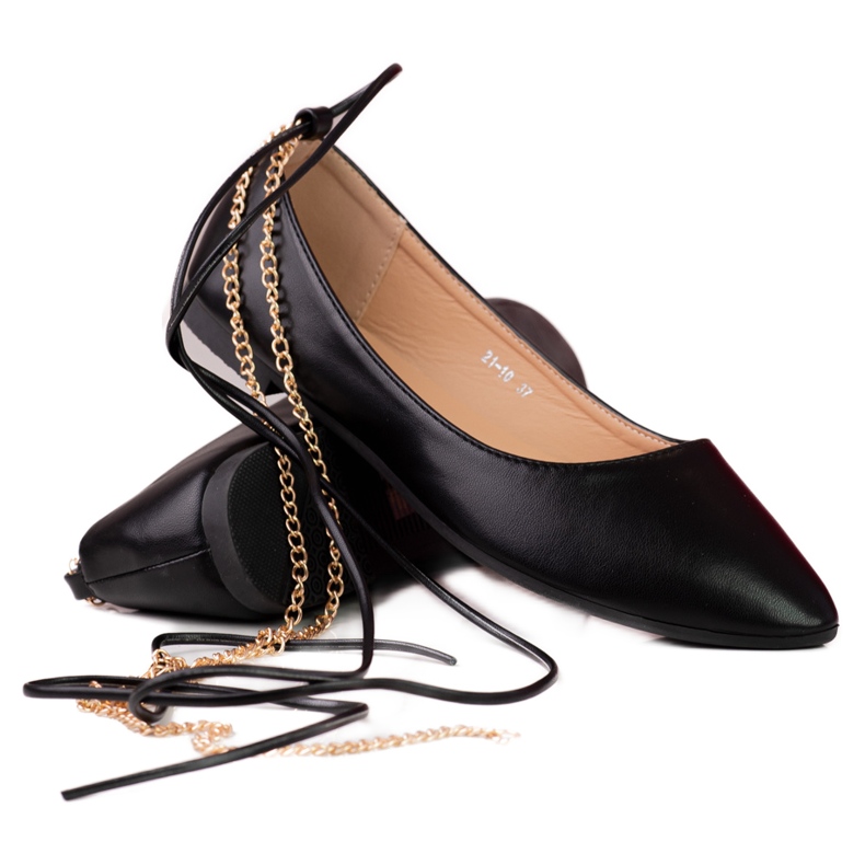 Balerini Shelovet de dama negri cu lanturi negru