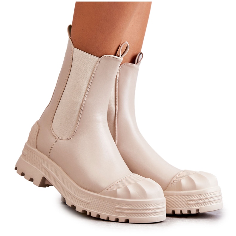 PG1 Cizme Bassti Classic High Workers Bej PG1 Cizme Bassti Classic High Workers Bej