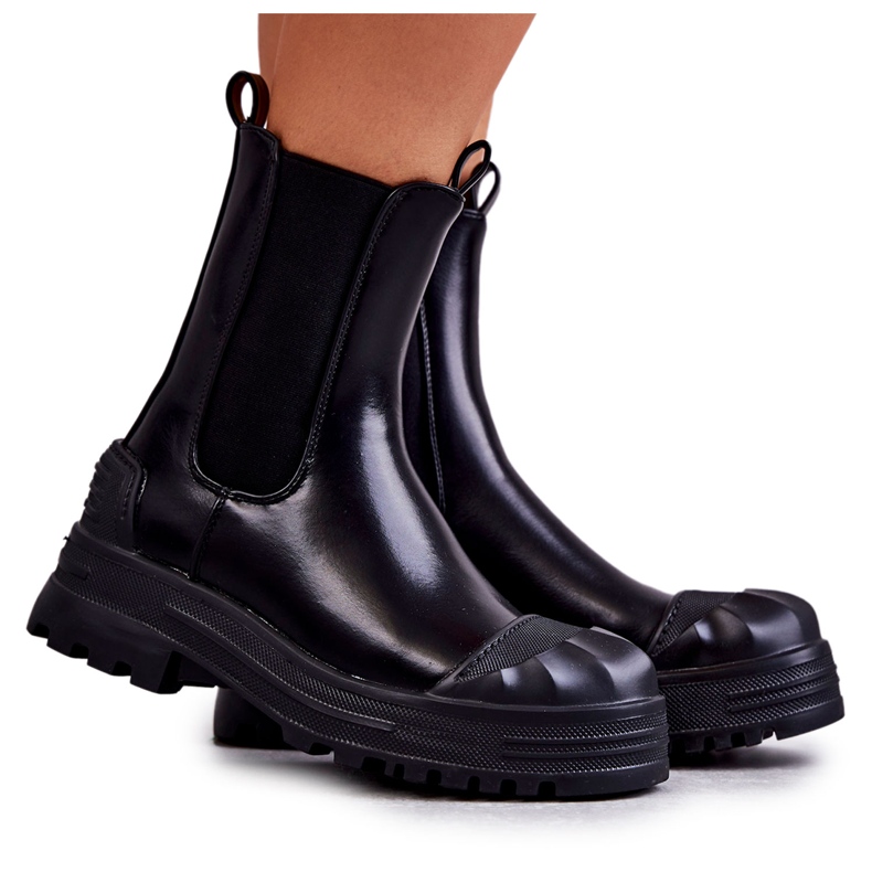 PG1 Ghete Classic High Workers Black Bassti negru PG1 Ghete Classic High Workers Black Bassti negru