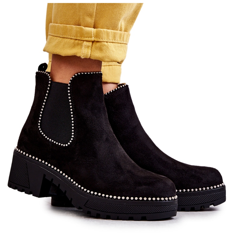 PG1 Cizme Black Afaries de dama cu crampoane negru PG1 Cizme Black Afaries de dama cu crampoane negru