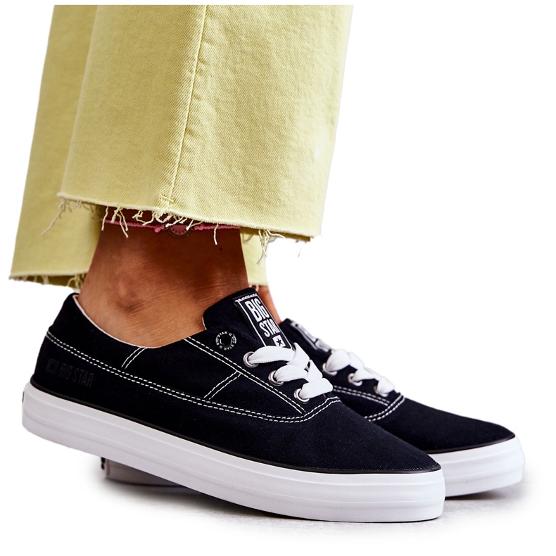 Pantofi de damă din pânză Big Star KK274019 Negri negru