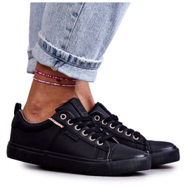 Pantofi de damă joasă din piele Big Star KK274006 Negru