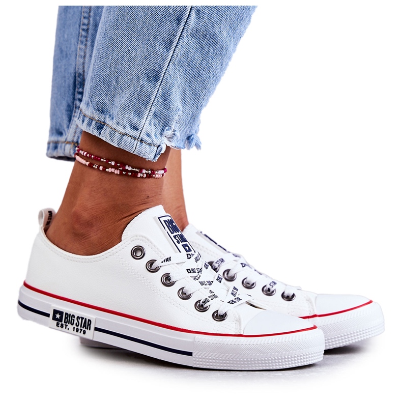 Pantofi de damă din piele Big Star KK274095 alb