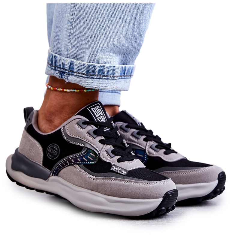 Adidasi sport dama Big Star KK274100 Negru-Gri