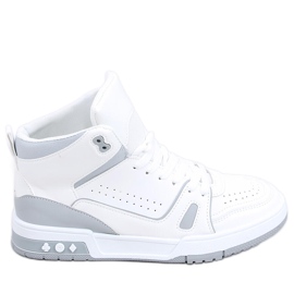 PA1 Tenisi Liam Grey pentru glezne alb gri