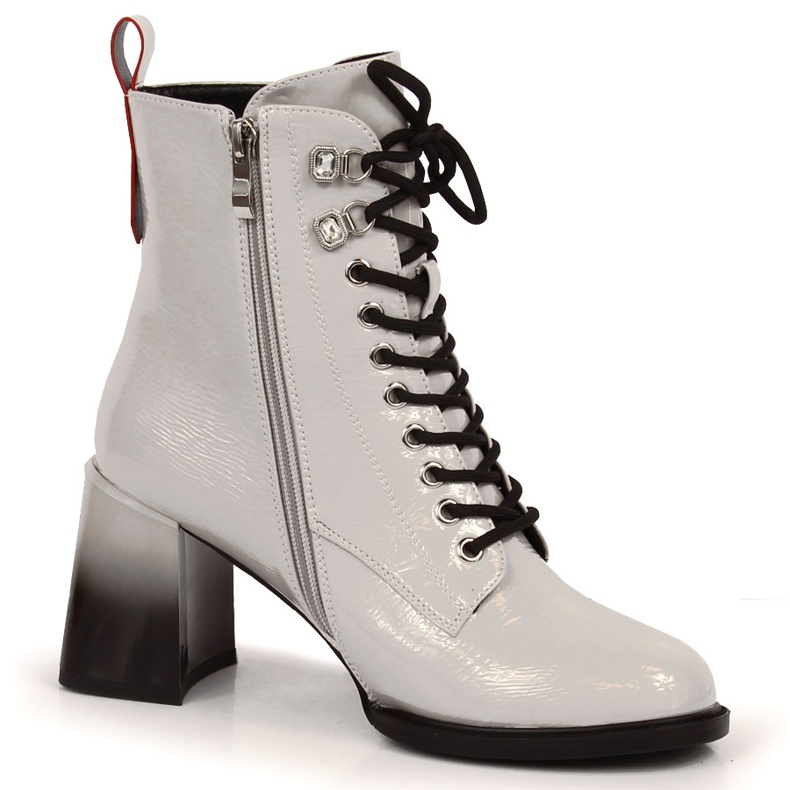 S.Barski Cizme lăcuite pe stâlp, gri cald S. Barski