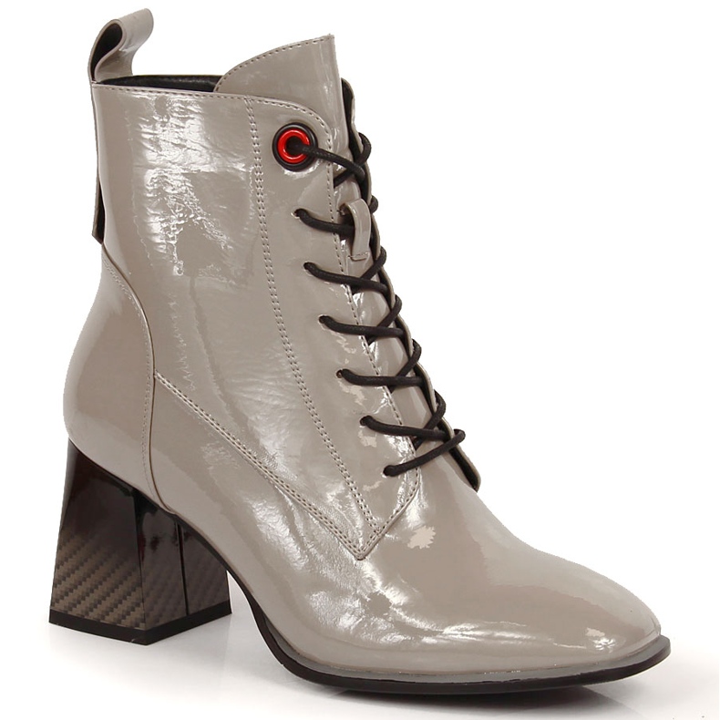 S.Barski Cizme lăcuite pe stâlp, gri cald S. Barski