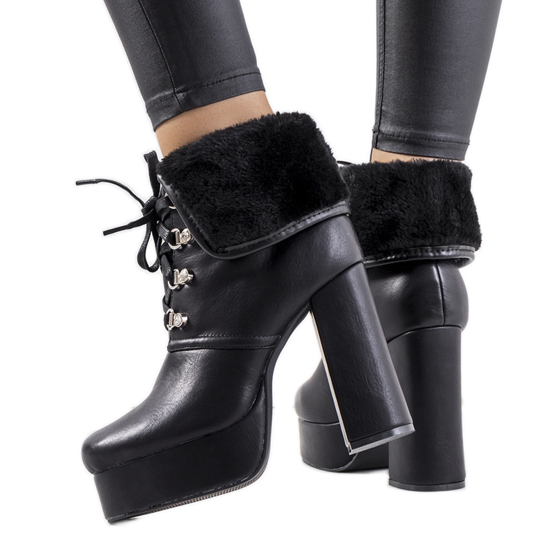 Cizme negre pe postul Madina negru