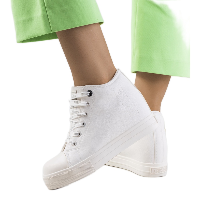 Tenisi albi pe pană Big Star EE274128