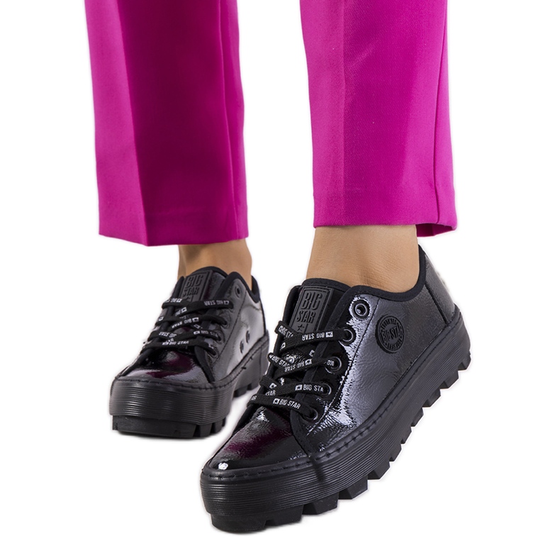 Tenisi lacuiti negri Big Star KK274044 negru