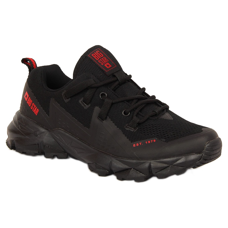 Pantofi de trekking cu plasă Big Star negri KK274211 negru