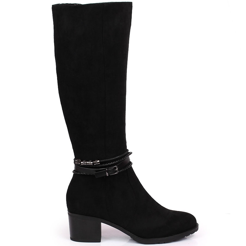 Cizme calde de dama neagra de piele intoarsa Jezzi negru Cizme calde de dama neagra de piele intoarsa Jezzi negru