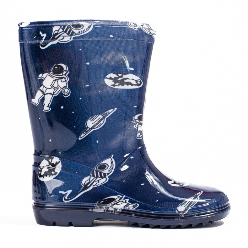 Galoșuri pentru băiat înalt cu modelul Shelovet bleumarin albastru