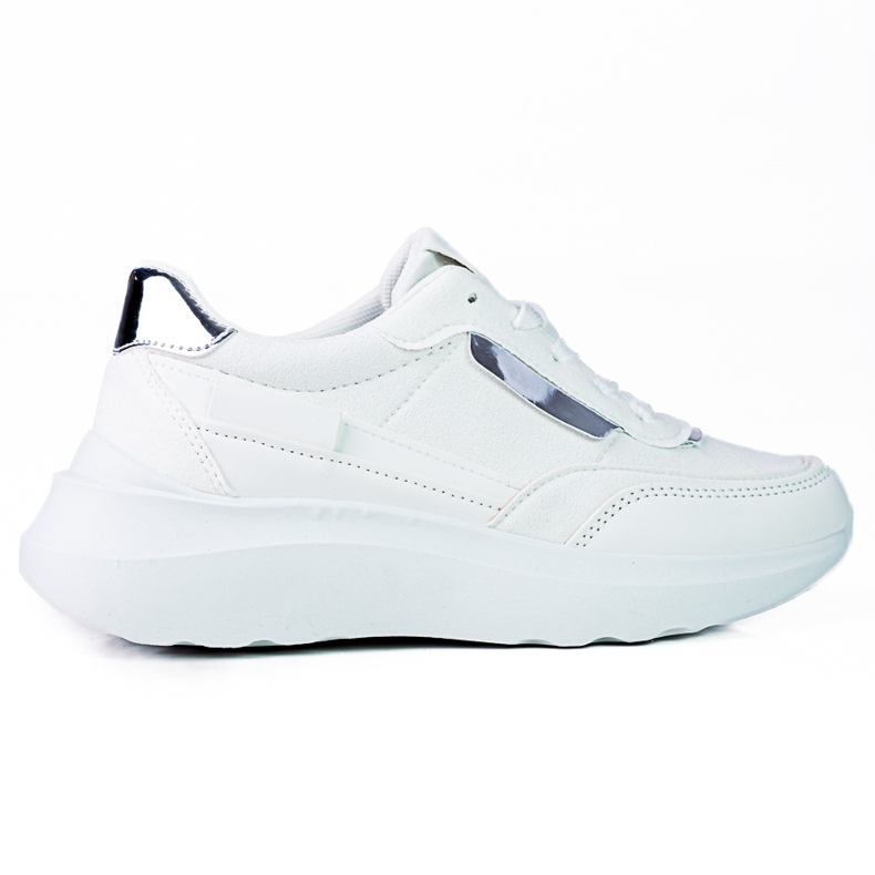 Adidași sport Shelovet, albi, albi, cu dantelă