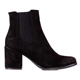 Cizme negre Jodhpur pe postul Shelovet negru Cizme negre Jodhpur pe postul Shelovet negru