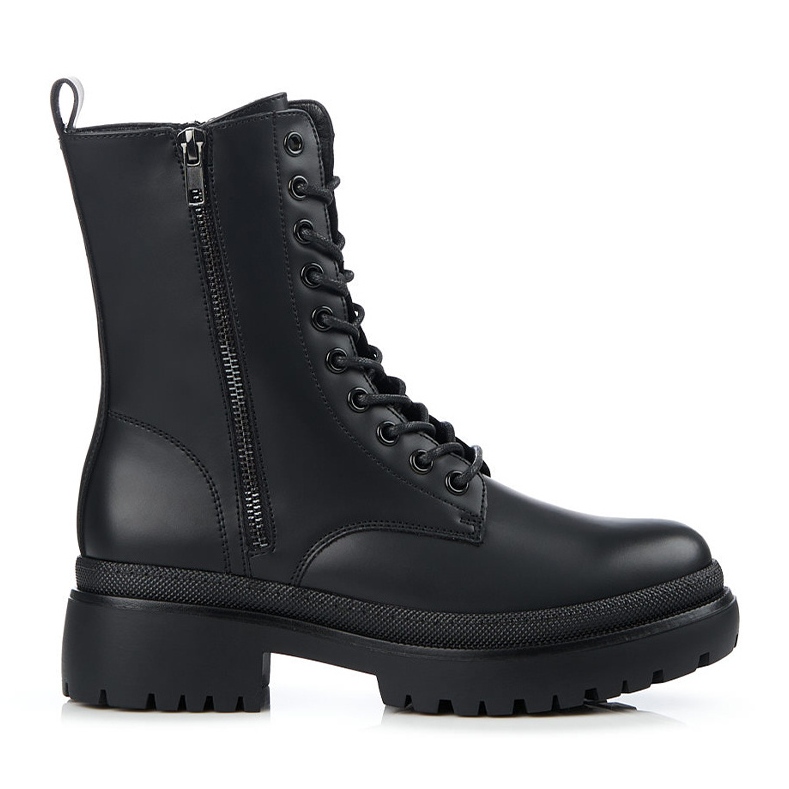 Muncitoare de femei cu fermoar Shelovet decorativ negru