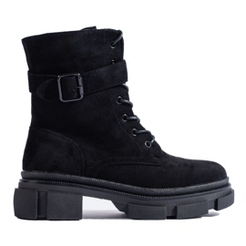 Genți negre de damă pe talpă groasă Shelovet negru