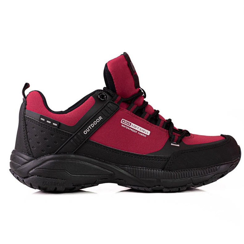 Pantofi de trekking outdoor dama DK burgundy negru roșu Pantofi de trekking outdoor dama DK burgundy negru roșu