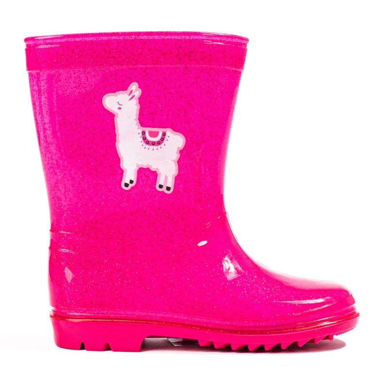 Cizme înalte cu sclipici roz pentru fete