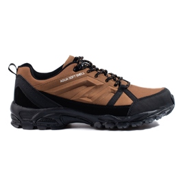Pantofi de trekking pentru bărbați DK aqua Softshell maro negru Pantofi de trekking pentru bărbați DK aqua Softshell maro negru
