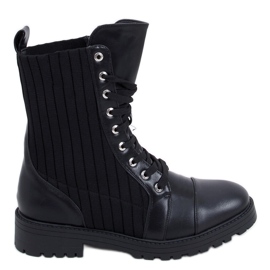 Cizme cu partea superioară elastică Elinor Black negru