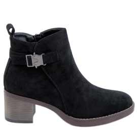 Cizme clasice cu toc Marsha Black negru