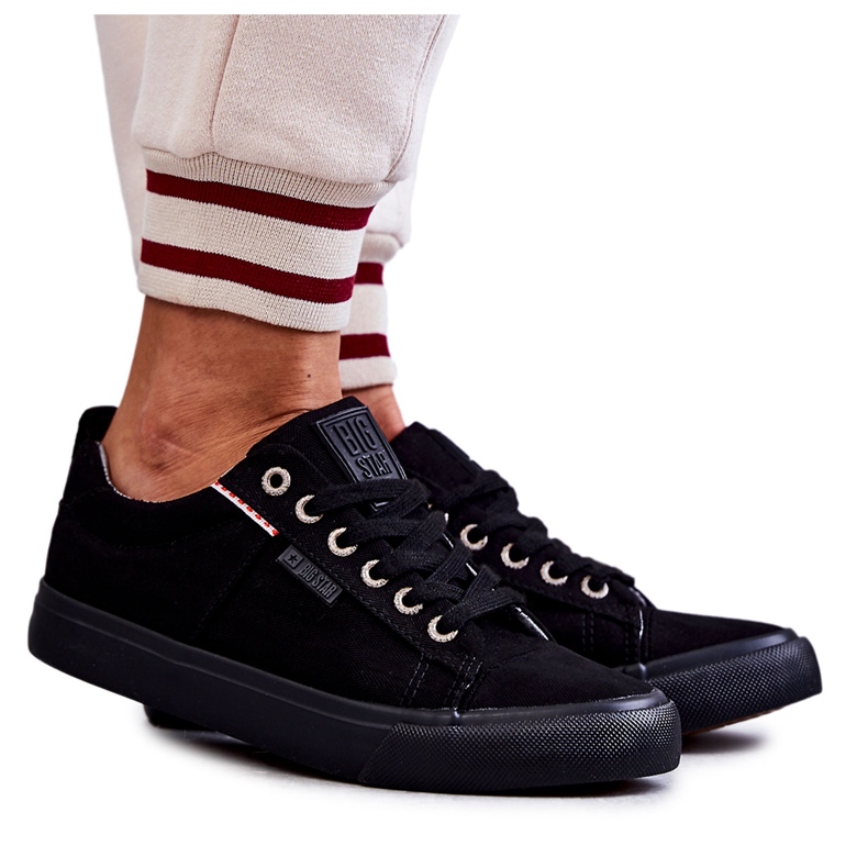 Pantofi de damă cu materiale reduse Big Star KK274004 Negri negru