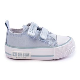 Pantofi De Pânză Copii Cu Velcro Big Star KK374078 Albastru Pantofi De Pânză Copii Cu Velcro Big Star KK374078 Albastru