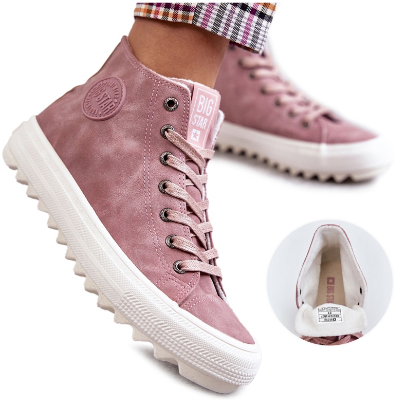 Adidași pentru femei Big Star High Warm Pink EE274113 roz