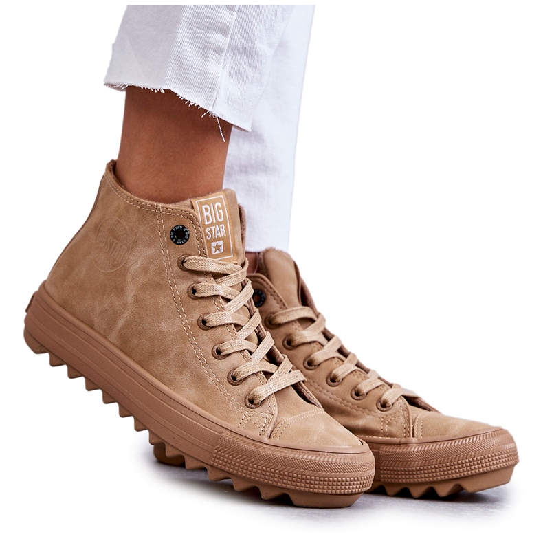 Adidași pentru femei Big Star High Warm Camel GG274072 bej