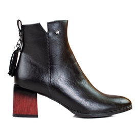 W. Potocki Cizme de damă la modă pe stâlpul negru Potocki