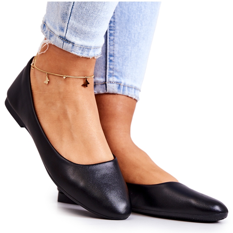 Evento Balerinele negre ale femeilor eco-piele negru