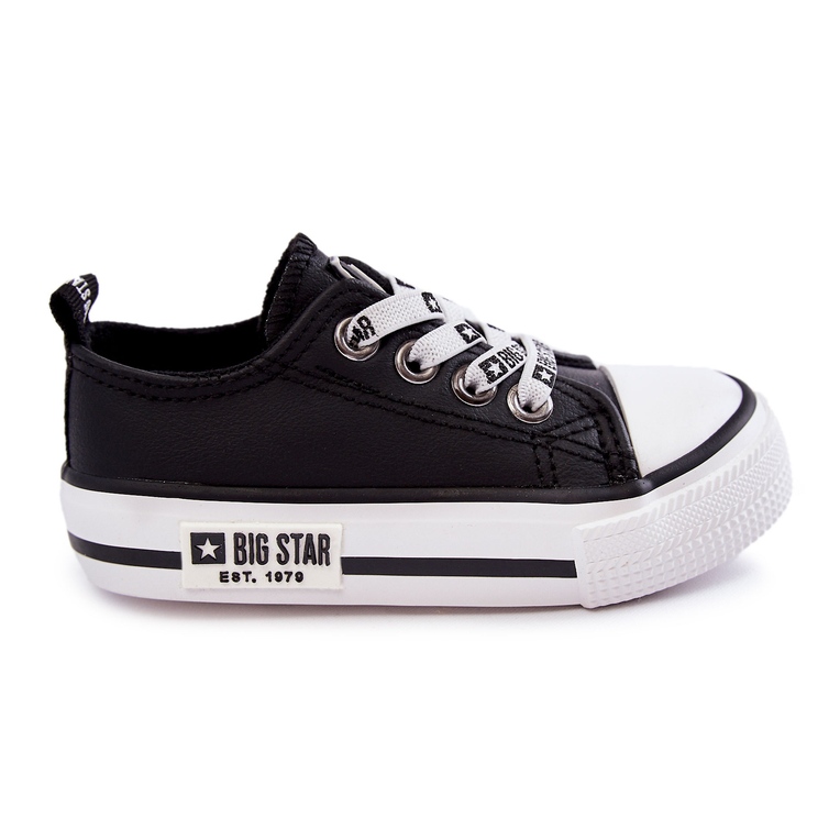 Pantofi de piele pentru copii Big Star KK374043 Negru-Alb