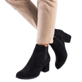 Botine negre pe stâlpul Runswick negru Botine negre pe stâlpul Runswick negru