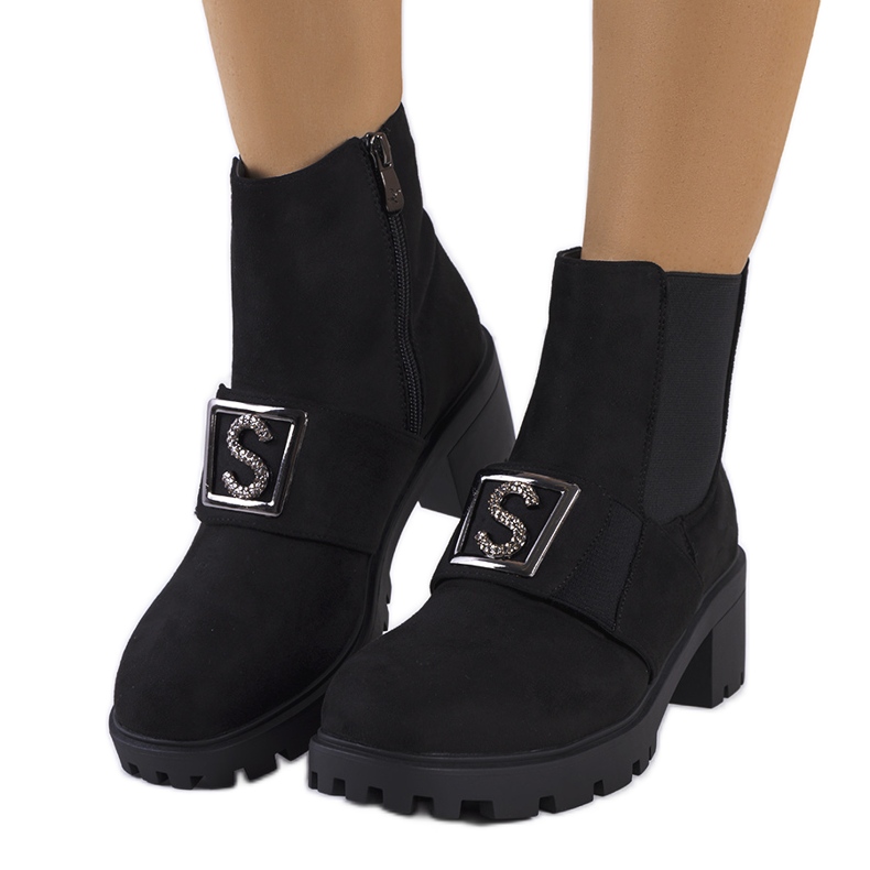 Tocuri înalte negre Seul negru