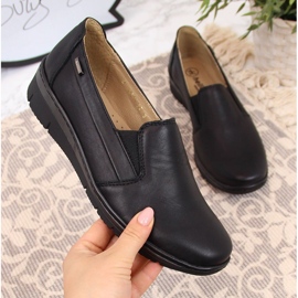 Pantofi de dama din piele, slip-on neagra Helios 350 negru Pantofi de dama din piele, slip-on neagra Helios 350 negru