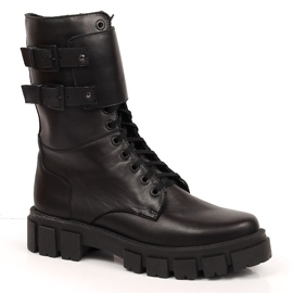 Muncitori izolați din piele neagră Dolce Pietro negru